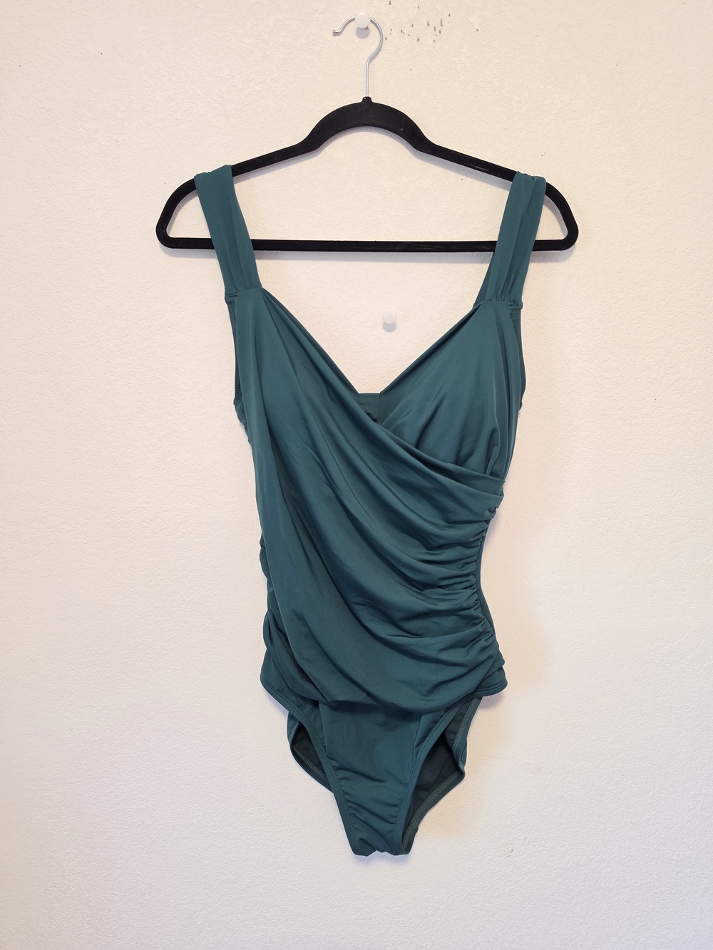 Jantzen Women’s Teal Ruched One-Piece Swimsuit Size 10